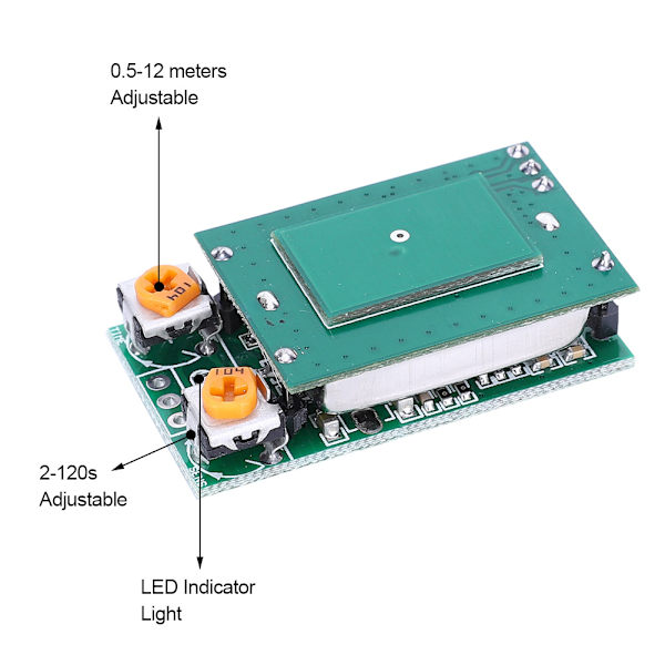 Mikrovågsradar Sensor Switch Modul 5.8GHz DC5V Stark Anti-Interferens HFS DC06