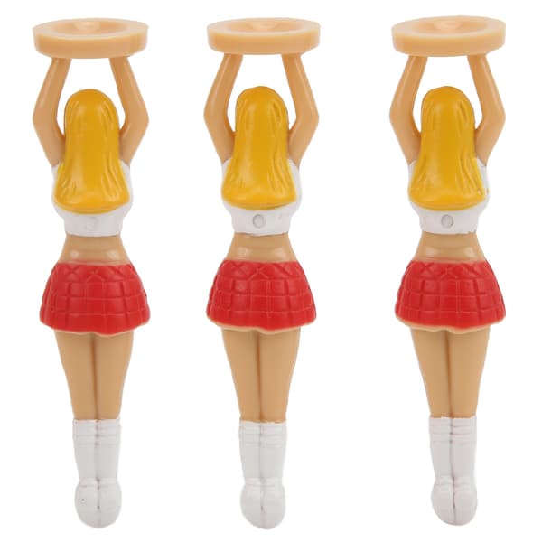 3 stk. Plast Cheerleader Golf Tee Holder til Piger Driver Course Træning