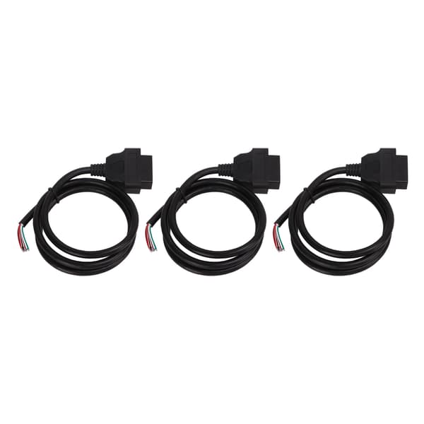 3 stk. 100 cm OBD2 16-benet hun til blank ledning adapterkabelstik