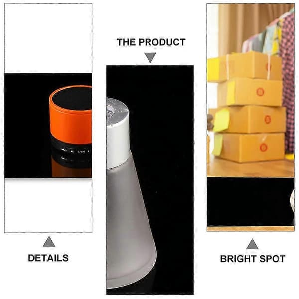 Reflective Display Board Double-Sided Black Acrylic Background for Tabletop Photography and Video