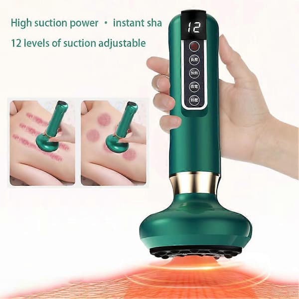 Anti-Cellulite Massager Trådløst Cupping Massageinstrument til Mænd Kvinder Green