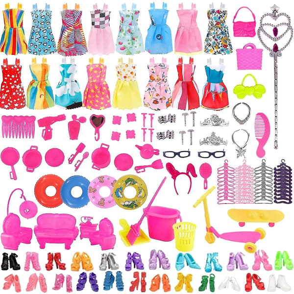 40 stk/sæt Barbies Dukketøj Badedragter Bikini Tilbehør Til Barbie Dukkesko Støvler Skateboard Til Barbie Dukketilbehør