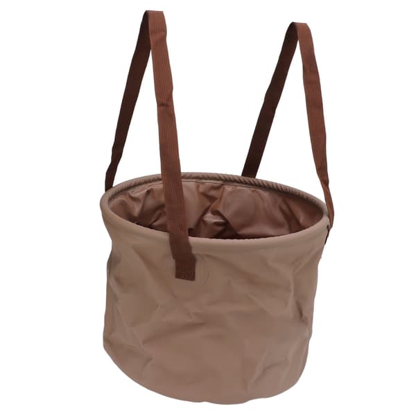 Hopfällbar Slitstark Bärbar Vikbar Hink 20L Khaki Utomhus Camping Resa