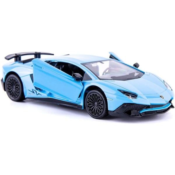 1/36 skala Aventador LP700-4 gjutbil malli, zinklegering leksak C Lamborghini Aventa Duo Blue