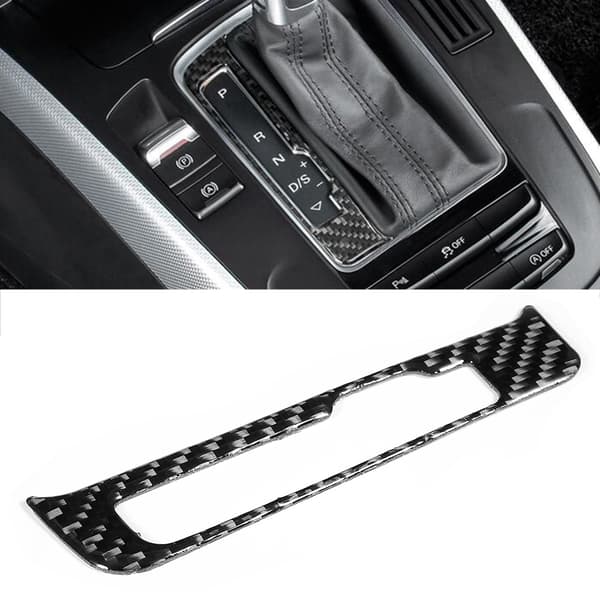 Carbon Fiber Gear Shift Panel Cover Sticker Kit til Audi A4 B8 A5 Q5