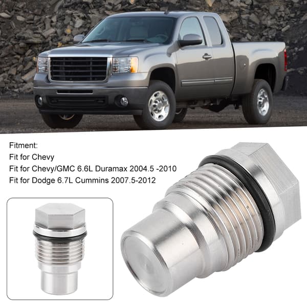 Dodge 6.7L Cummins Racing Drivstoffskinneplugg Trykkavlastningsventil Tilbehør