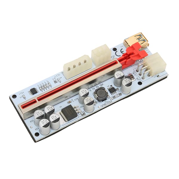 PCIe Riser 8 kondensatorer Anti-interferens GPU 1X til 16 kort Windows 7 10