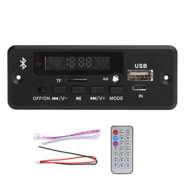02CABT Universelt WAV-dekodningsmodul MP3-dekoderkort med Bluetooth-opkald Sort