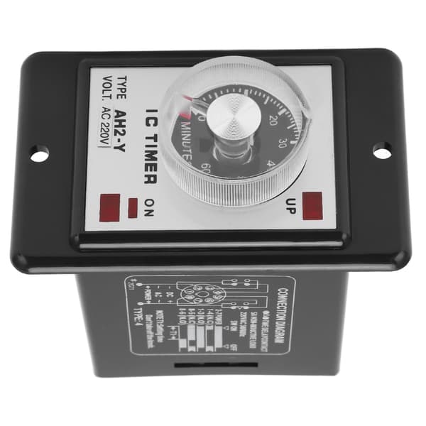 AH2 Y 60M Mini Tidsforsinkelsesrelæ 8 Ben Pointer Controller ABS Skal Automationsudstyr 220VAC