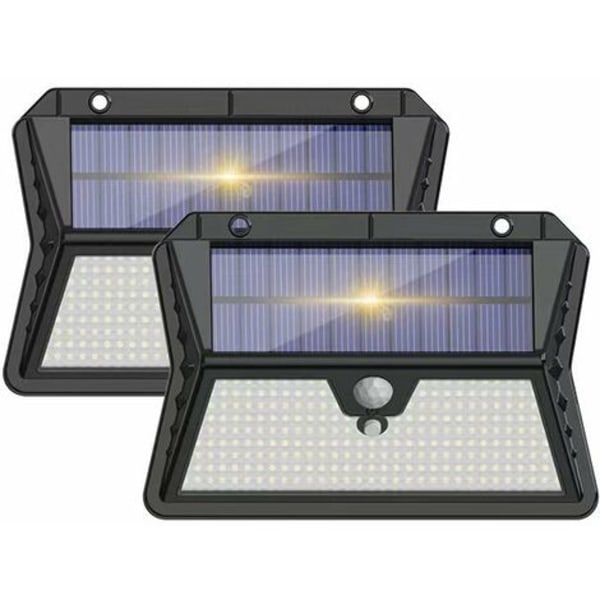 Outdoor Solar Light 283 LED Solar Powered Outdoor Spotlight Trådlös Säkerhet Vattentät Solar Light for Garden 4st