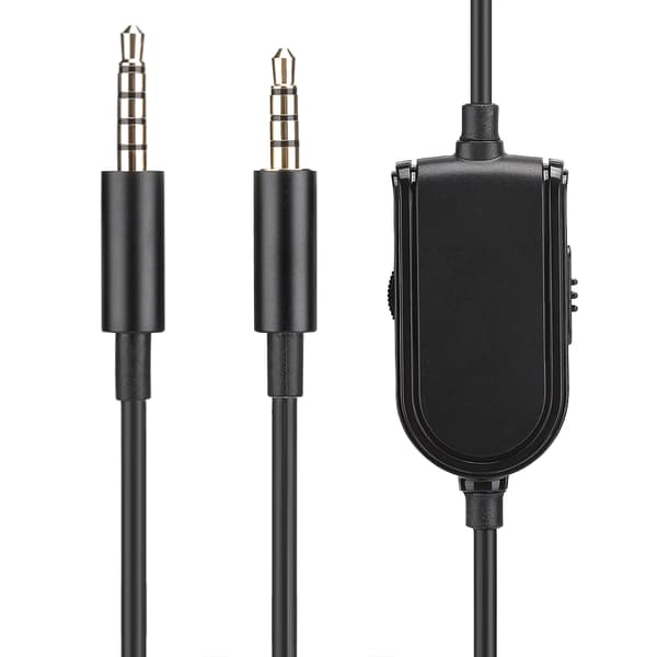 TPE Sort Bærbart Gaming Headset med 3,5 mm Lydkabel til Logitech Astro A10 A40 A30 A50 Tuning