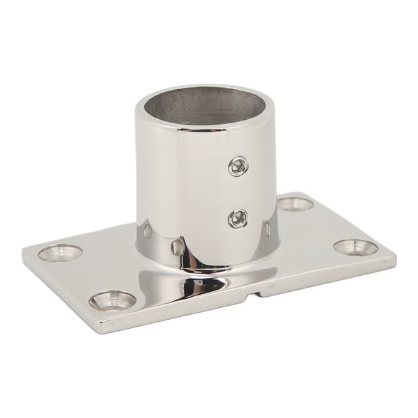 Båt Handledare Beslag Rektangulär Bas Silver Rostfri Marin Yacht Däck 90 Grader 32mm 1.3in