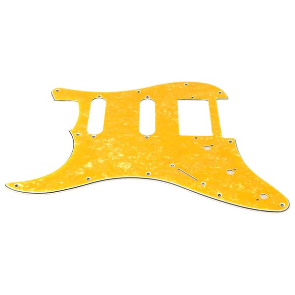 Elgitarr Plektrumskydd PVC Plastskydd Repskydd Frontplatta Panelöverdrag Instrumenttillbehör Gul Pärlfärg GSSH64