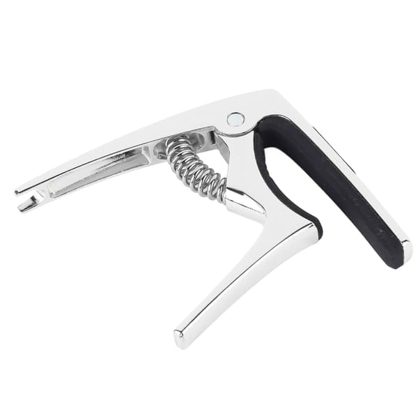 Gitarr Capo Metall 3 i 1 Bärbar för Akustiska Elgitarrer Ukulele Tillbehör Silver