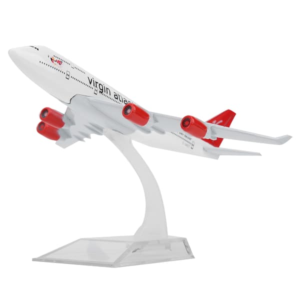 16CM Flymodel Højt Simuleret Legeringsflymodel Git Legetøj til SamlingUK 747