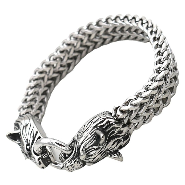 Jaa Viking Käsivarsinauha - Fenrir Head - Rostfritt stål Käsivarsinauha Unisex23cm