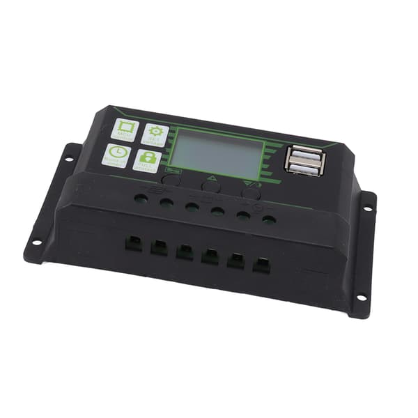 60A PWM Solar Charge Controller Dobbelt USB LCD-Display Solpanel Oplader Udladningsregulator