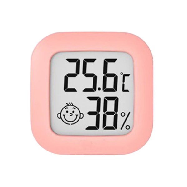 Inomhustemperatur Luftfuktighetsmätare Mini Digital Hygrotermograf Termometer Hygrometer Exakt mätinstrument Pink