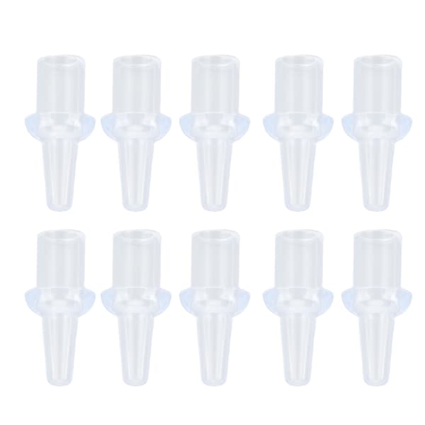 10 stk. silikon klysternesetipper 8 mm indre diameter vaskbare myke private spyleerstatninger