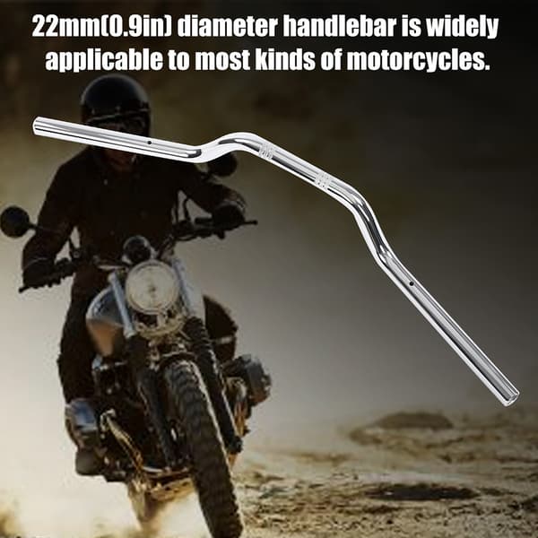 22 mm stål motorcykel tracker styr trækstang reservedel (krom)