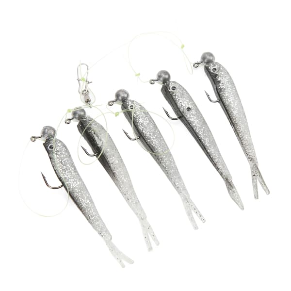 Ferskvands Sort Fiske Lokkemad Kunstig Blød Agn Rig Kit 1 Sæt Paraply Rig