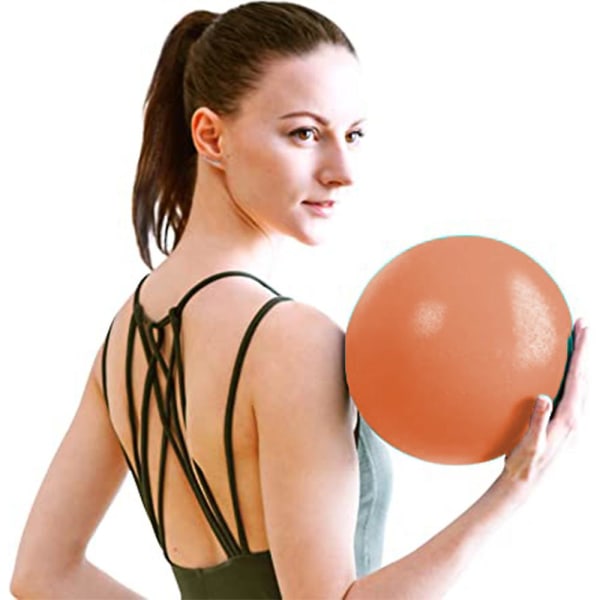 Liten boll för pilates, stabilitet boll mini yoga boll för kvinnor träning fitness fysioterapi Orange