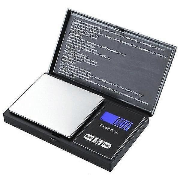 Sammenklappelig Digital Lommevægt - 500 G Sort
