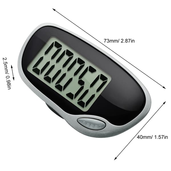 3D Digital Præcis Skridttæller med LCD Display Clip til Mænd Kvinder Børn