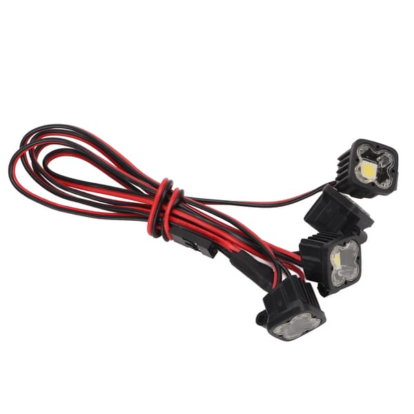 RC Frontlykt Universal 5-7.4V 4LED Hvit Lys Plastskall for 1/10 RC Crawler