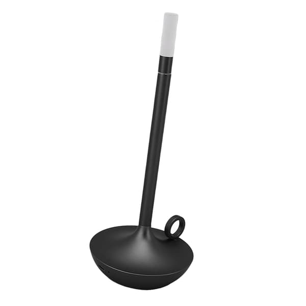 Trådløs Genopladelig LED Bordlampe 3 Niveauer Dæmpbar Lysstyrke Lysform Sort