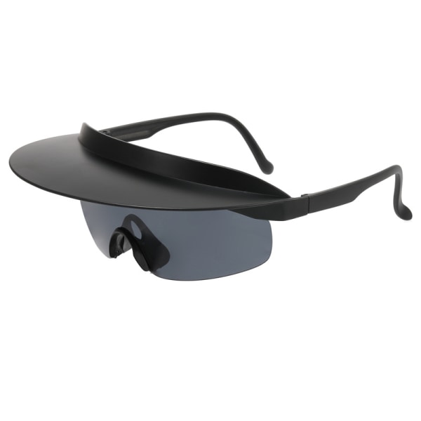 Bländande solglasögon med rand - unisex Black framed red film