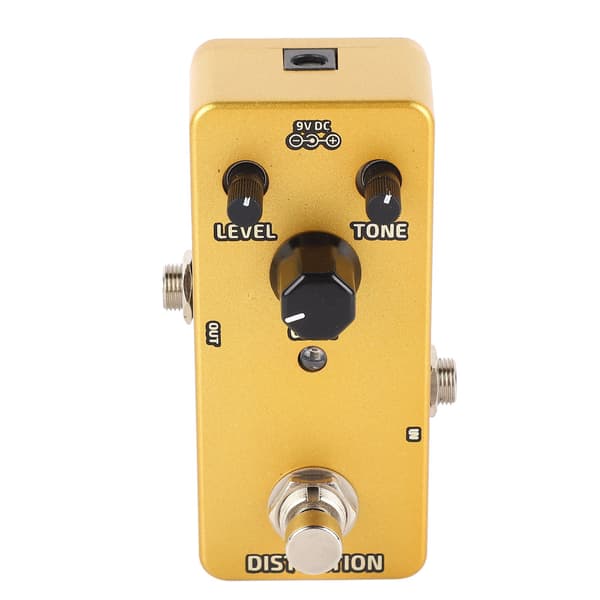 Elektrisk Guitar Effektpedal Enkelt Blok Mini Modulation Forstærker Simulation Pedal Gylden Distortion