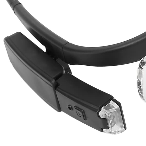 Håndfri Oppladbar Hodelupe med LED-lys og Avtakbare Linser