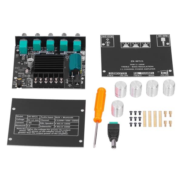ZKMT21 Bluetooth Forstærkerkort 2.1 Kanal Digital Audio Effektforstærker Modul