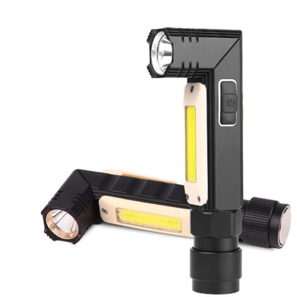 LED-arbetslampa, USB uppladdningsbar LED-ficklampa med magnet 360° roterbar, IPX4 vattentät campinglampa, Ultra Powerf