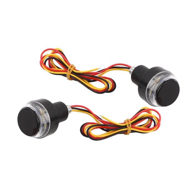 2 stk. LED Motorcykel Styrlys Greb Blinklys Bar End Plug Lampe Rød