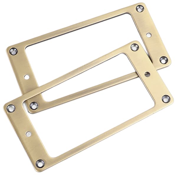 2 st elgitarr pickup ram zinklegering Humbucker pickup monteringsring set 2 x 2 mm brons