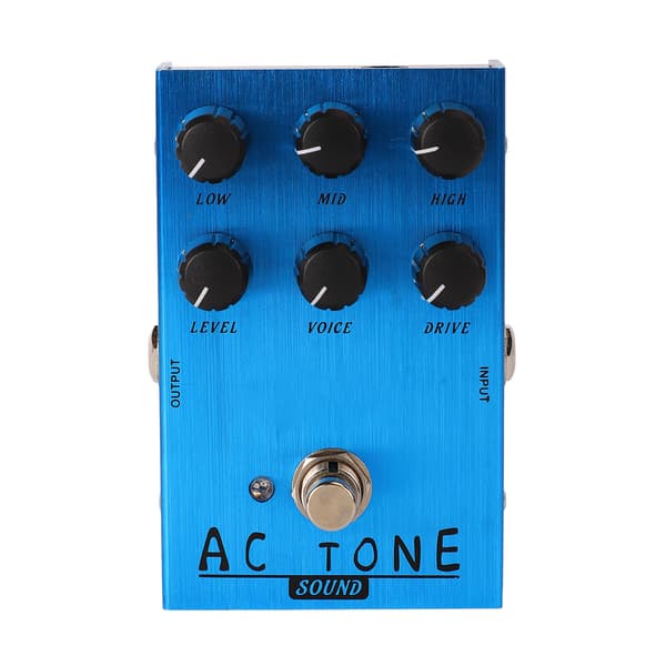 Elektrisk guitar effekt drive pedal effektor, der simulerer guitarforvrængning og overdrive-effekter AN 33 Blå