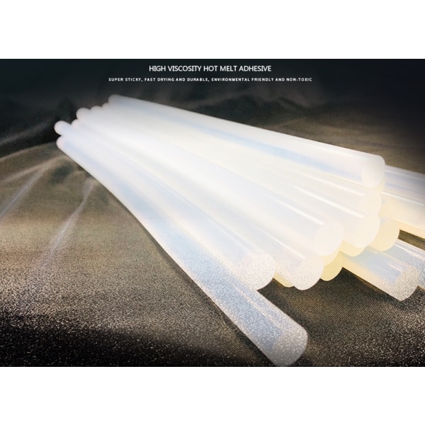 20 förpackningar smältlimstift, högtemperaturbeständiga vita transparenta limstift, manuella smältlimstift med hög viskositet, 7MM11M smältlim
