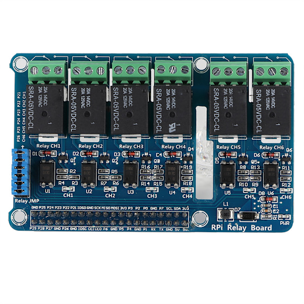 6-kanals Raspberry Pi Relæmodul Udvidelseskort til A Plus B Plus 2B 3B