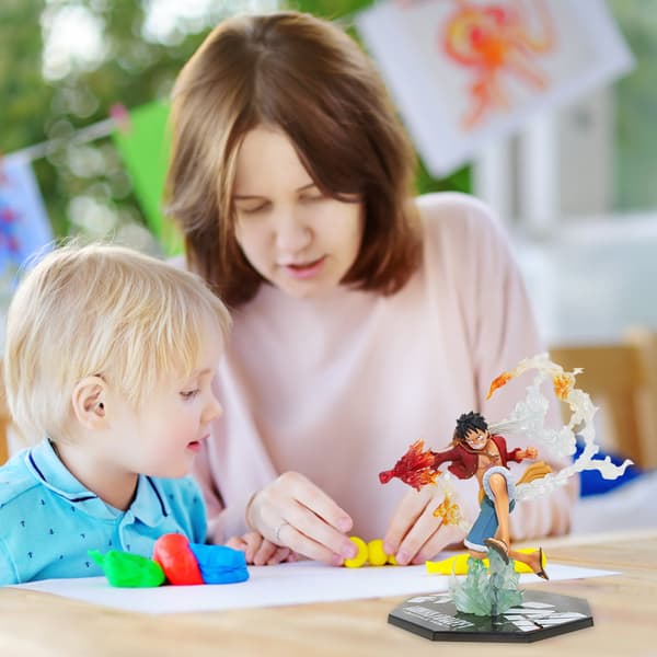 Eldnäve Luffy Ornament Animationer Karaktär Modell Multifunktionella Härliga Samlarobjekt Leksak