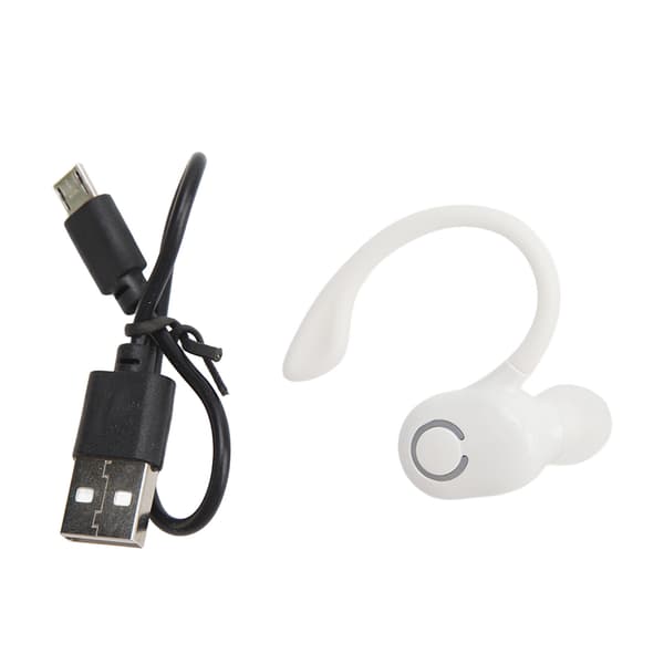 Støjreducerende Bluetooth Headset V5.2 Trådløs Mikrofon Lang Standby Ultralet til Lastbilchauffører Kontor Hvid