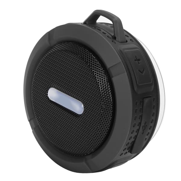 C6 Vattentät Mini Bluetooth-högtalare med Sugkopp Karabinhake för Utomhussporter Mörkgrå