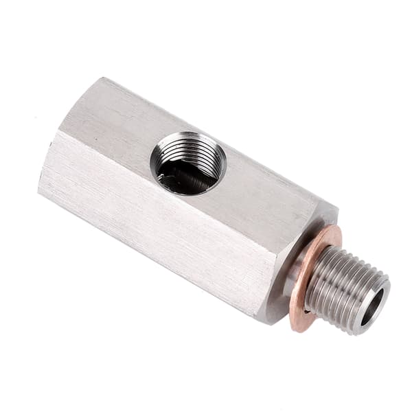 Turboadapter Oljetrykkssensor T-stykke 1/8in NPT Hun M9 Han & Hun