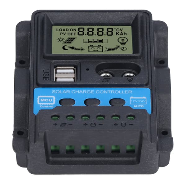 Solar Charge Controller LCD-display Dual USB 5V 30A PWM Opladningsregulator 390W 12V 780W 24V