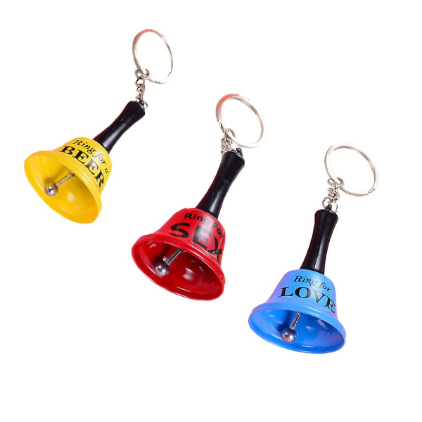 3kpl Englanti Bell Key Rings Metal Hand Bell Avaimenperät Creative Bell Riipukset