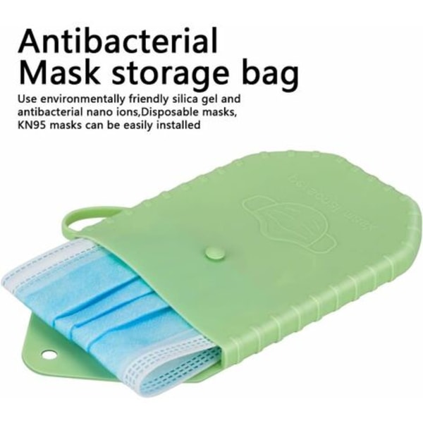 3 delar case, maskförvaringslåda, bärbar maskförvaring Antibakteriell antivattentät Dammtät