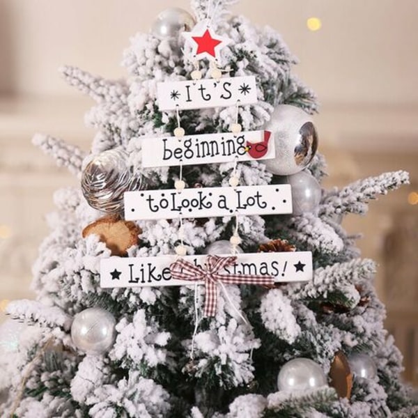 Christmas Tree Ornaments, Christmas Tree Decorations Patterned Christmas Tree Hanging Home Accessories Party Supplies Gi