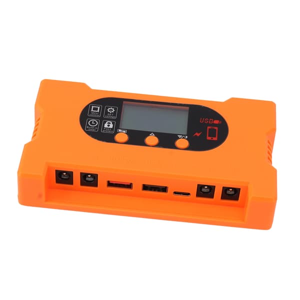 Solarladdningsregulator 100A Dubbel USB Typ C Snabbladdning för 12V 24V Batteri