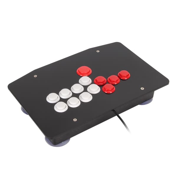 USB 2.0 Arkade Fight Stick med 5 retningsknapper og 8 store handlingsknapper